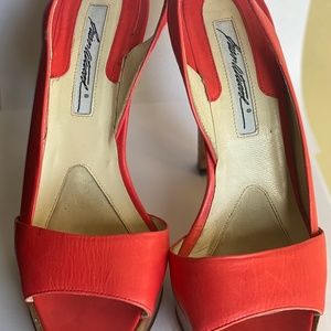 Brian Atwood coral heels
